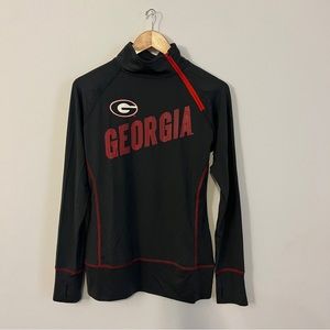 Dark Grey UGA long sleeve running pullover